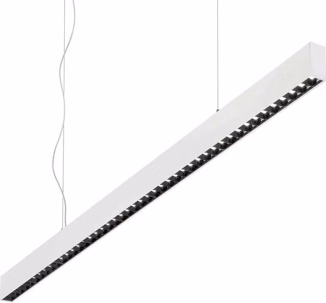 Lampada Lineare Sospesa IDEAL LUX in Alluminio Bianco con LED da 30W e Luce Bianca Fredda