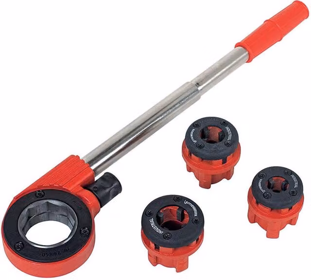 Set di maschio e filiera Rothenberger Industrial, 4 pezzi, rosso
