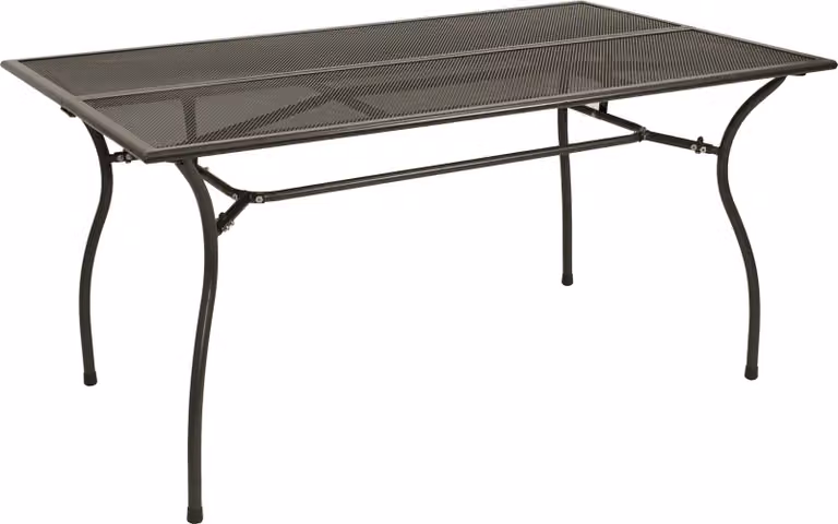 Tavolo da giardino DEGAMO, tavolo da pranzo in metallo CLASSIC, rettangolare 90x150 cm, lamiera stirata antracite