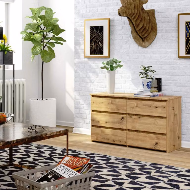 Comò stretto VALESTRA - rovere artisan