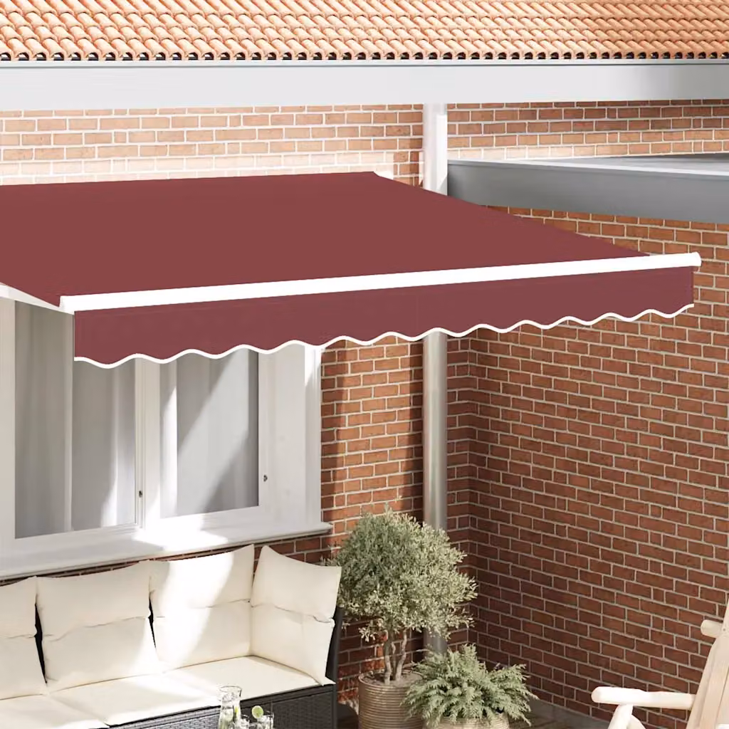 Mantovana di ricambio per tenda da sole vidaXL in poliestere, Rosso, L: 235 cm