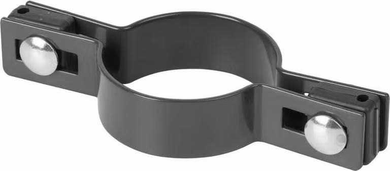 Morsetto Strend Pro EUROSTANDARD, 60 mm, intermedio, antracite, Zn+PVC, RAL7016, per palo rotondo