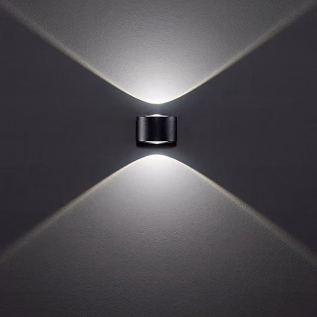 Applique da esterno moderna Perenz Illumina in metallo e vetro grigio con LED 6W 3000K IP65
