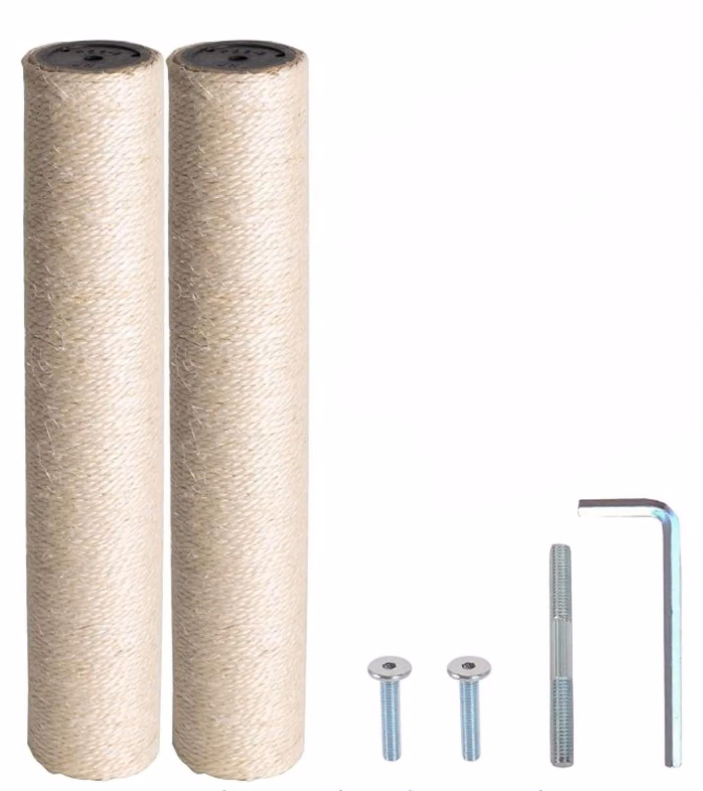 Kit di ricambio per tiragraffi per gatti, sisal naturale, 34 cm, confezione da 2