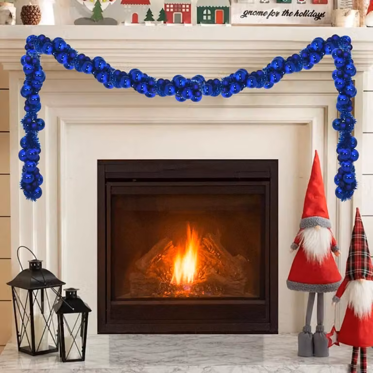 Ghirlanda di Natale con Palline LED blu vidaXL, Lunghezza: 186 cm