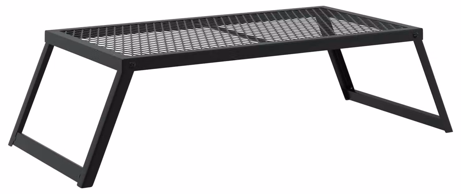 Griglia da Campeggio Pieghevole Nero 58 x 31 x 2 cm