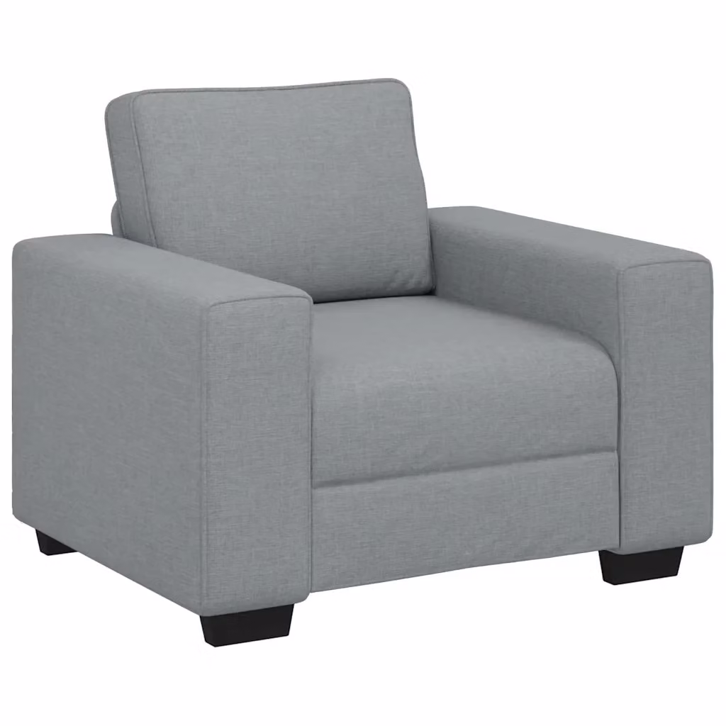 Poltrona Lounge moderna vidaXL in tessuto grigio con braccioli L: 100 cm, P: 77 cm, H: 82 cm – 2