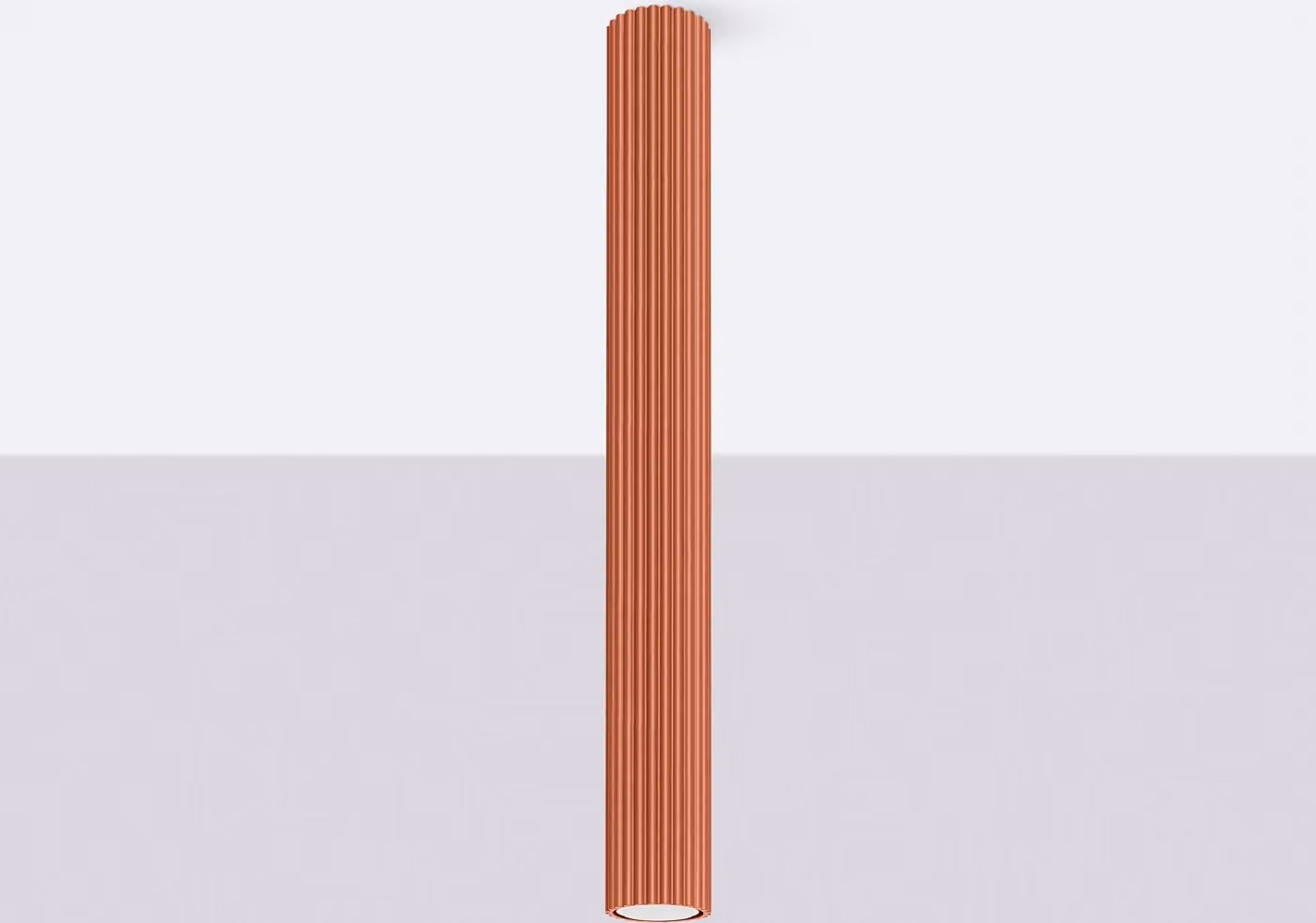 Lampada da soffitto KARBON 60 rosso ocra 1xGU10 10W alluminio 60x6.5x6.5cm Sollux Lighting