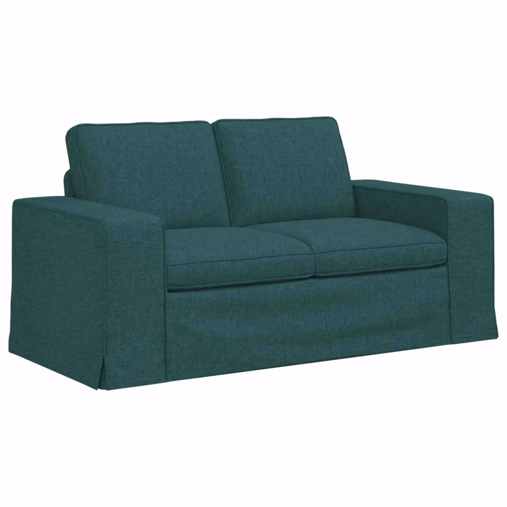 vidaXL Divano Moderno in Tessuto Verde e Nero con Struttura in Metallo L: 162 cm, P: 80 cm, H: 82 cm – 2