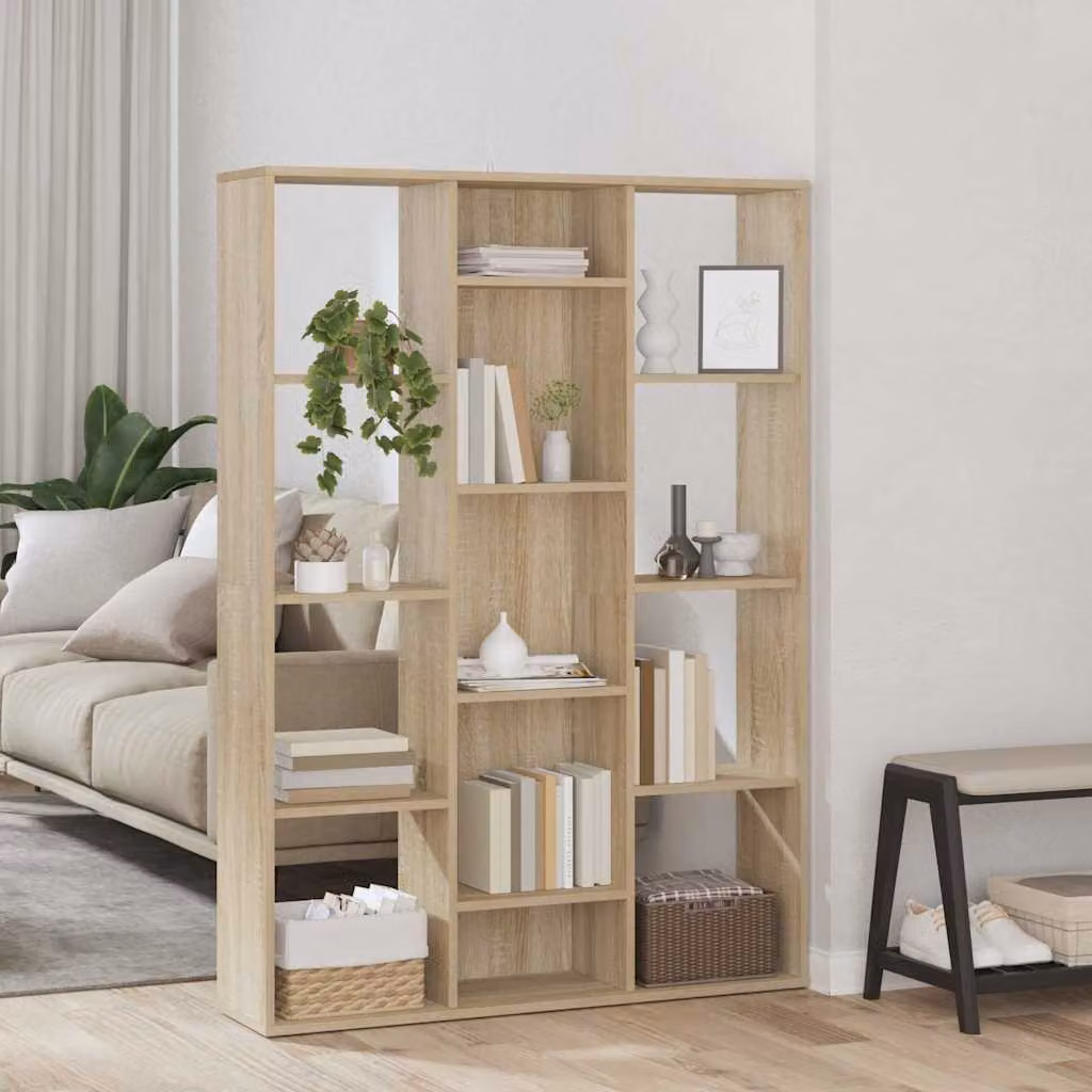 Libreria/Divisorio vidaXL in Legno Rovere Sonoma, L 100 cm x P 24 cm x H 140 cm