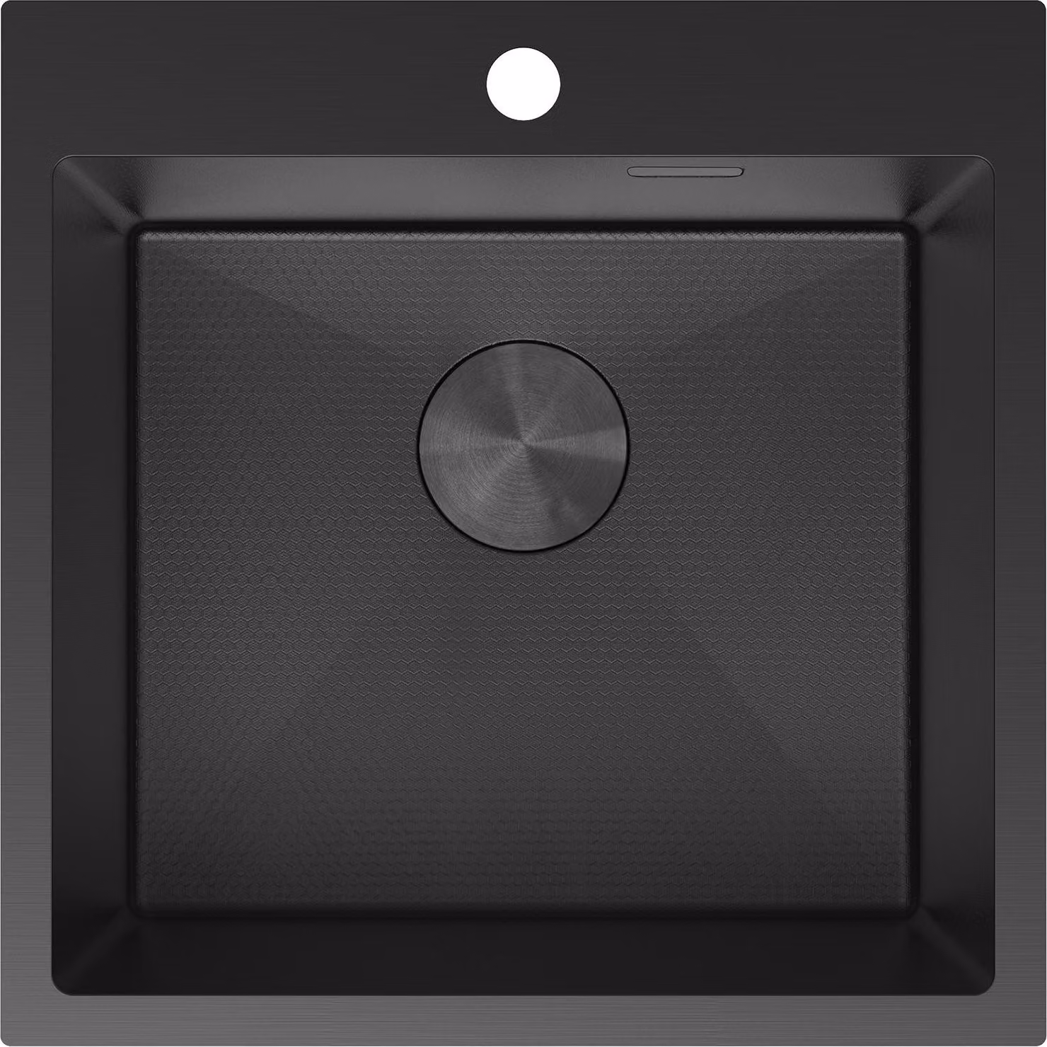 Mexen Solix lavello in acciaio a 1 vasca 500 x 500 mm, nero HC - 6407501000-70HC