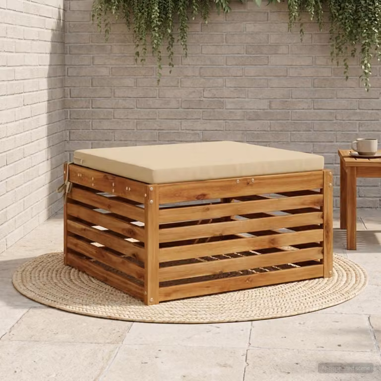 Cuscino per sedia vidaXL SOEST in schiuma, rivestimento in poliestere lavabile e resistente ai raggi UV, beige