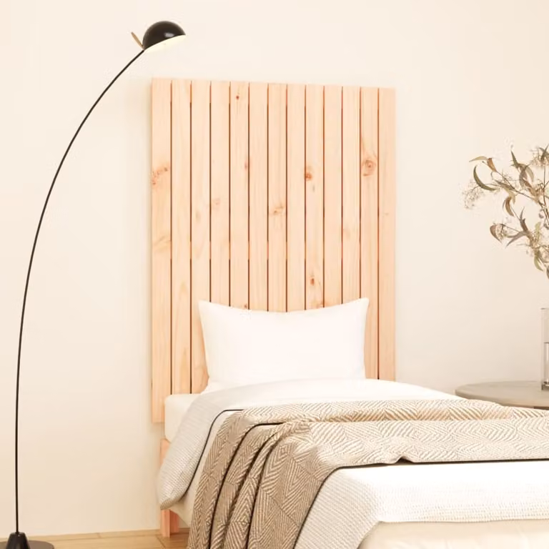 Testiera da parete vidaXL in legno massello di pino, L 110 cm x H 82,5 cm x P 3 cm