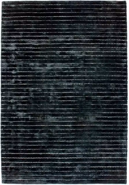 Tappeto Prime 110 KENDRA HOME in lana e viscosa, design moderno a righe, colore antracite e multicolore, L: 150 cm, P: 80 cm – 1