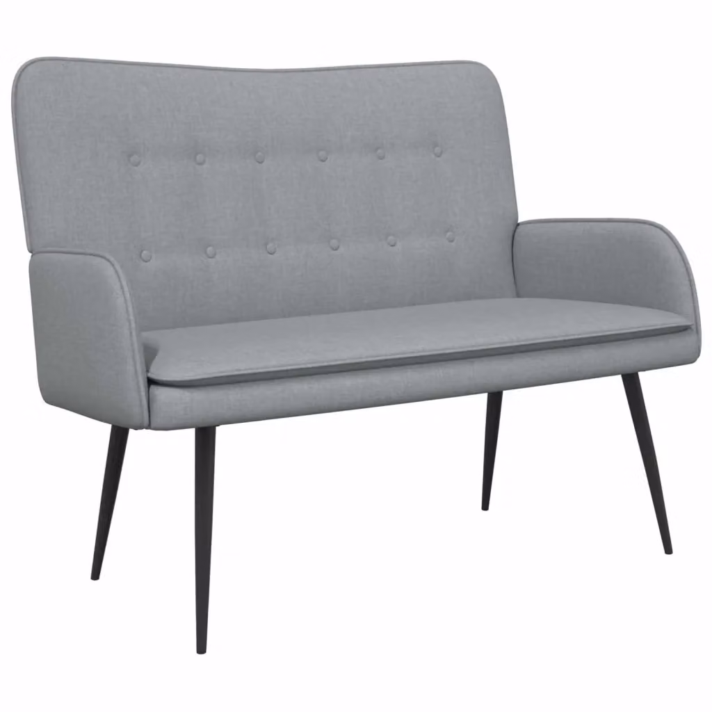 Divano a 2 posti moderno vidaXL in tessuto grigio L: 115 cm, P: 61 cm, H: 87 cm – 2