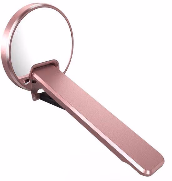 Mini supporto per telefono in metallo leggero, rosa