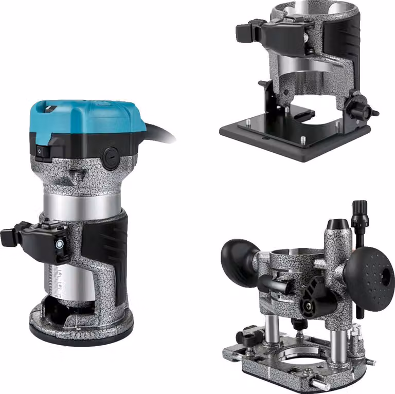 Fresatrice elettrica per legno, motore da 800 W, fino a 30000 giri/min, 3 basi