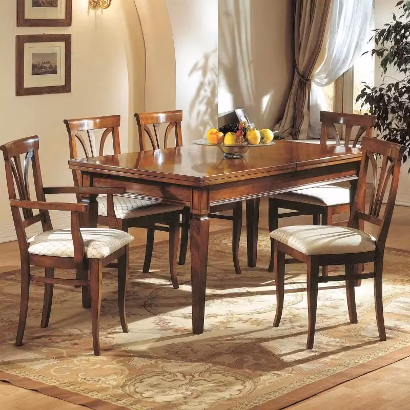 Tavolo rettangolare allungabile in legno di faggio color marrone Mobili 2G L: 180-360 cm, P: 90 cm – 3