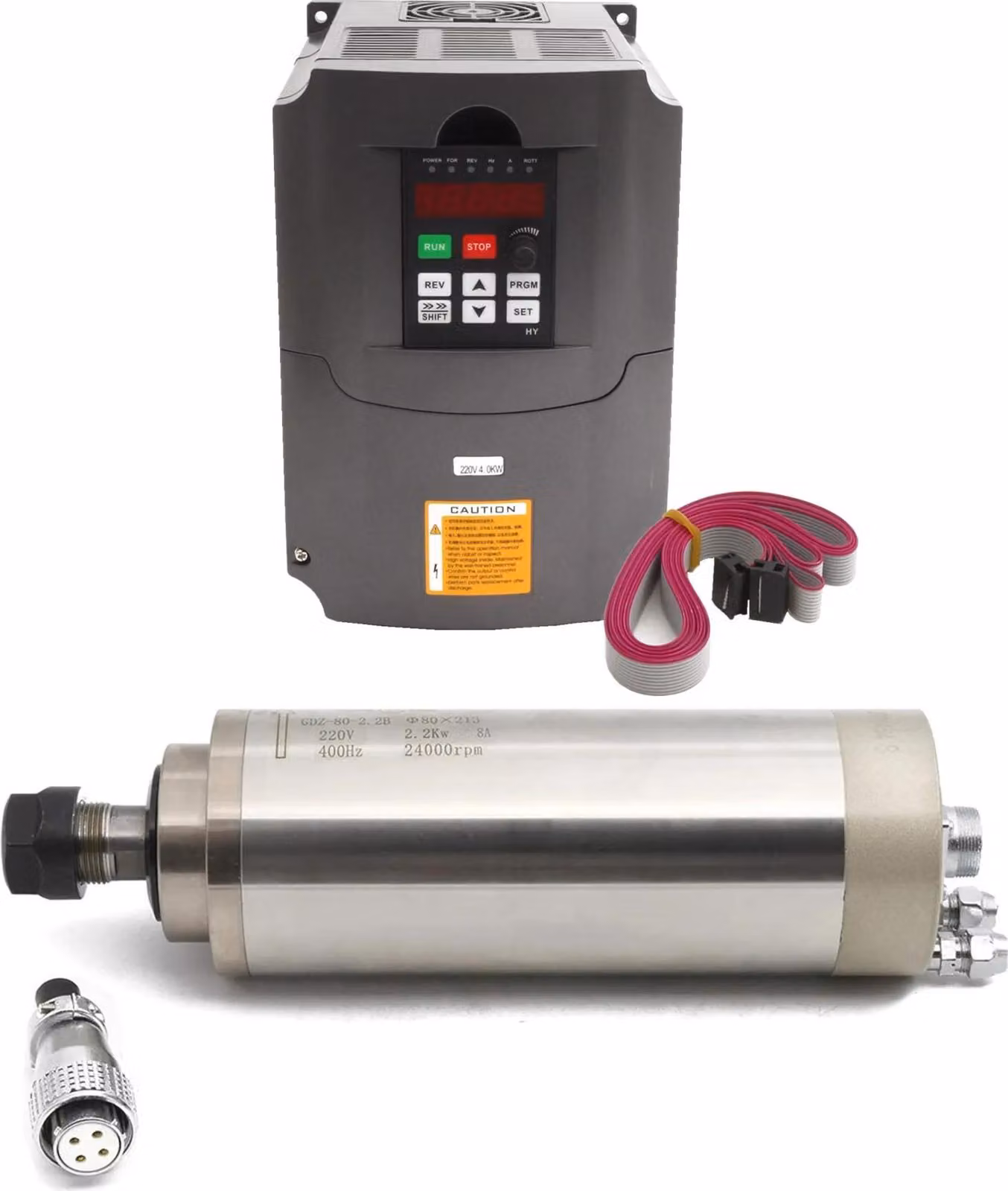 Motore mandrino CNC, raffreddato ad acqua, alta velocità, con HY VFD, 220V