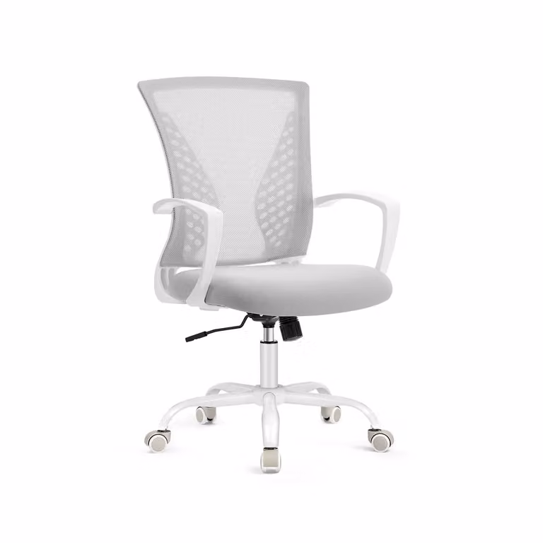 Sedia da Ufficio Ergonomica Poltrona in Rete per Computer, Grigio Tortora