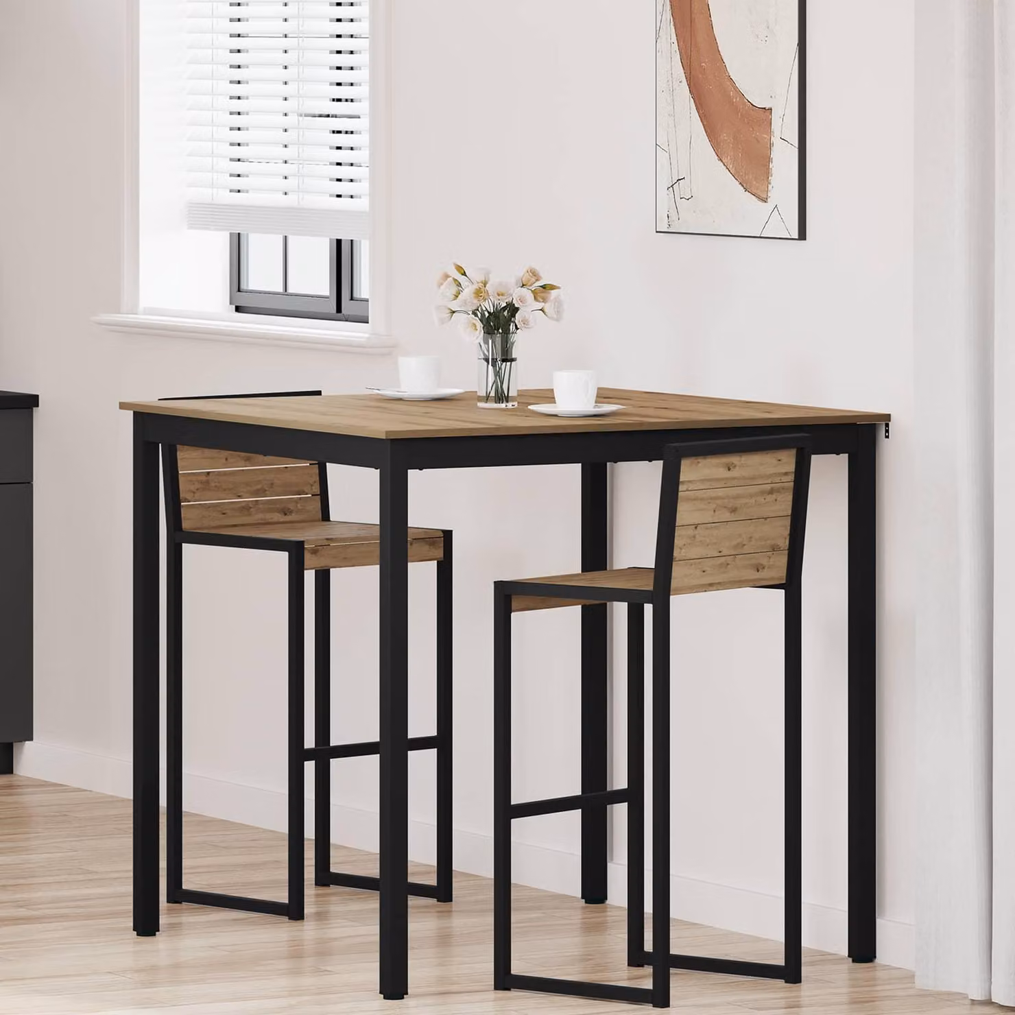Maison Exclusive - Tavolino in legno composito, forma quadrata