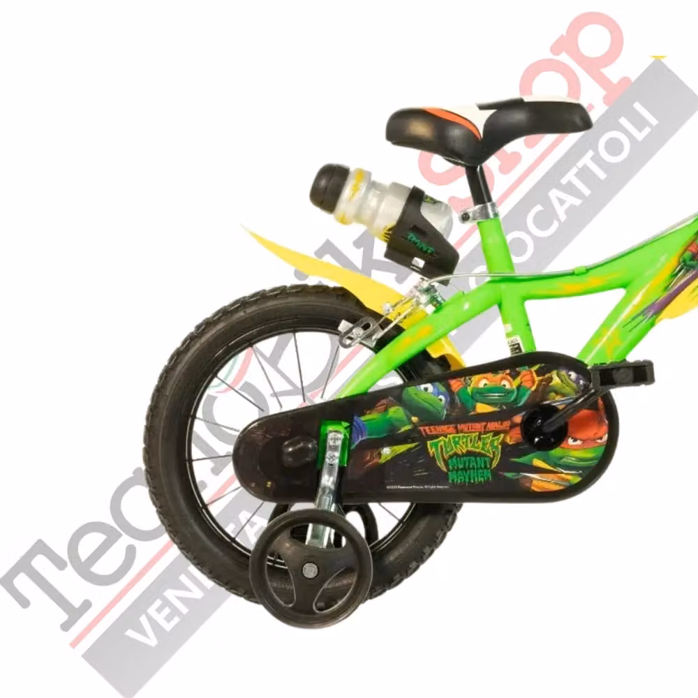 Bicicletta per bambini Dino Bikes Tartarughe Ninja 16 pollici in metallo nera e verde – 2