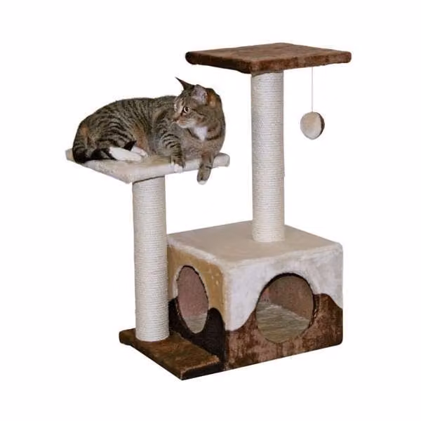 Albero per gatti Saphir marrone/beige altezza 70 cm con palla in peluche