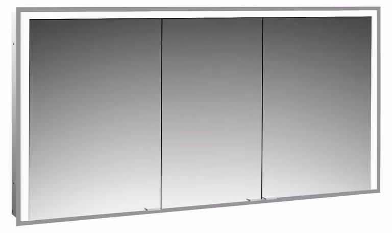 emco prime 3 armoire de toilette, 1400mm, 3 portes, modèle encastré, 949717307, 949717307