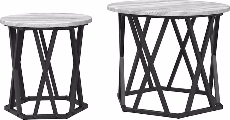 Tavolo laterale 2 pcs Grigio Sonoma