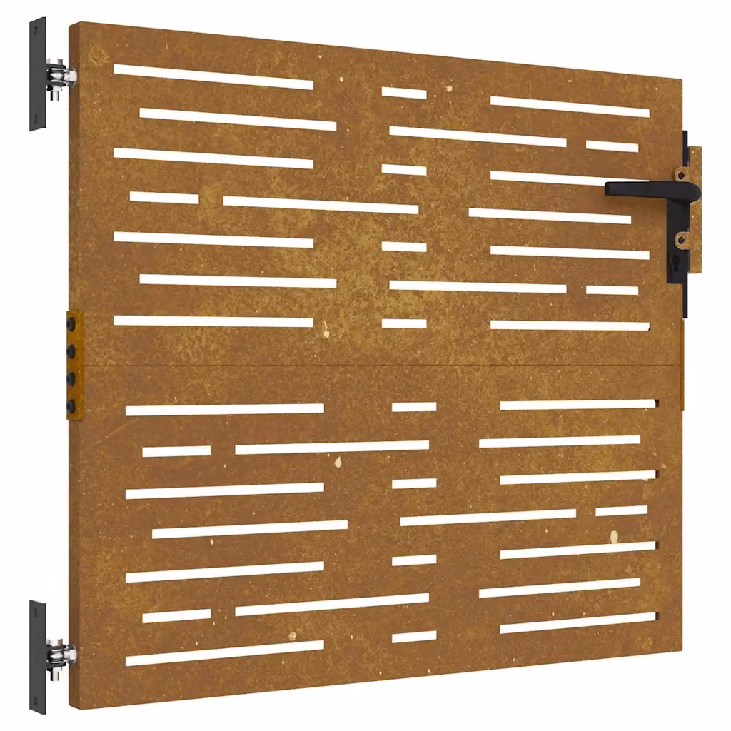 Cancello da giardino vidaXL in acciaio Corten marrone con design quadrato L: 85 cm, H: 100 cm – 2