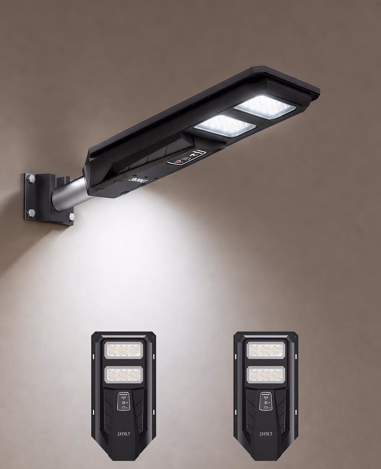 Lampione solare a LED per uso esterno, confezione da 2 pezzi