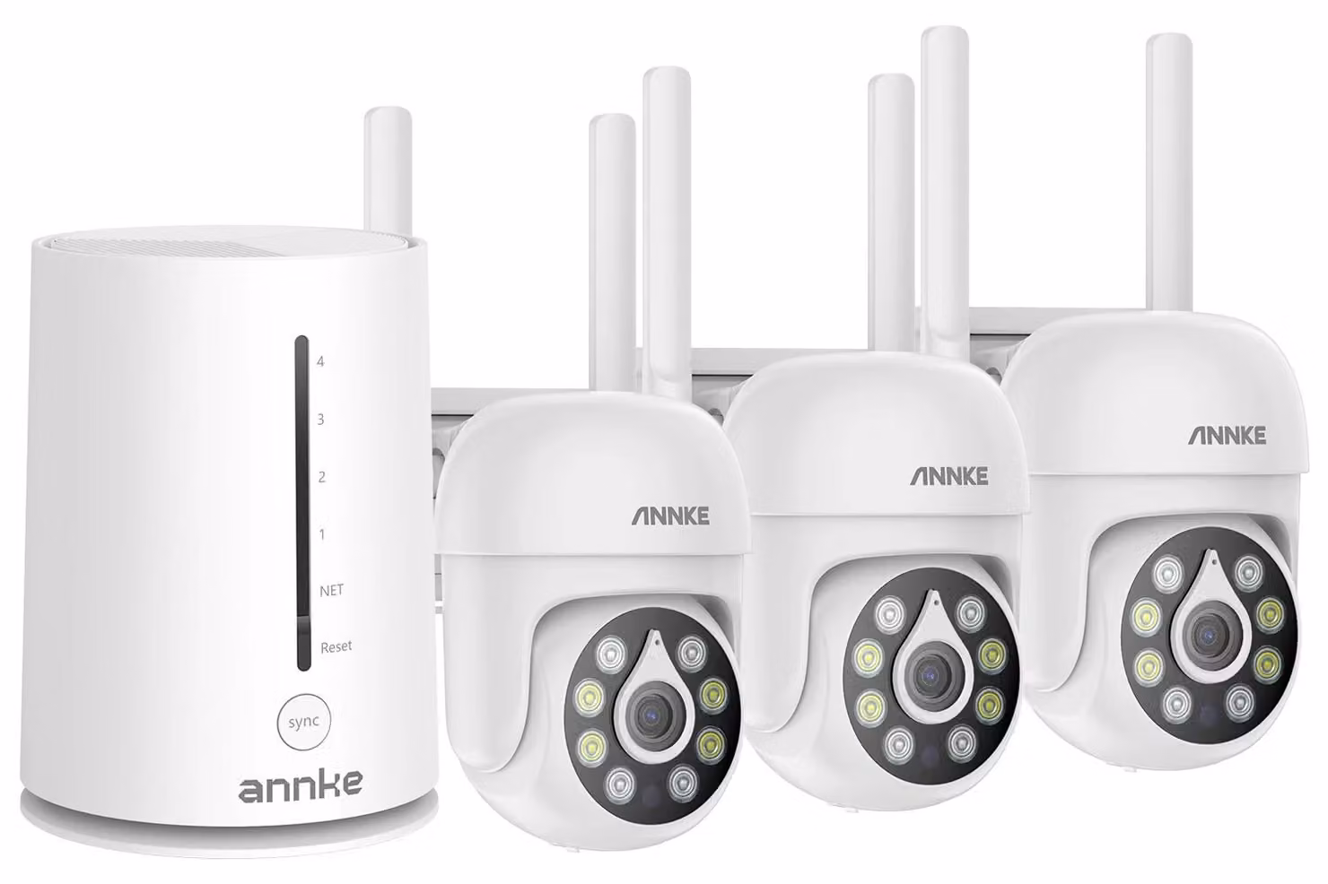 Sistema di telecamere di sicurezza, risoluzione 5MP, visione notturna, 3 telecamere, SENZA scheda TF, SENZA alimentatore