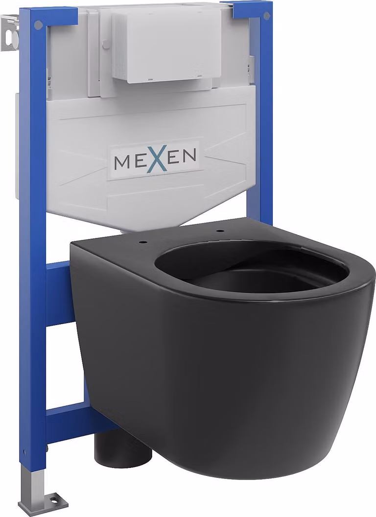 Mexen set da incasso WC telaio Fenix XS-F con vaso WC Carmen, nero opaco - 6803388XX85