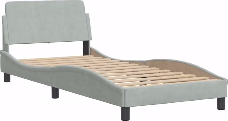 Giroletto Dover Grigio Chiaro 90x190 cm Velluto