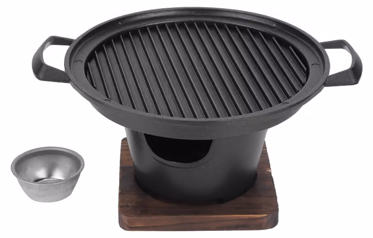 Mini barbecue portatile senza fumo per uso domestico, forno a carbonella, accessori per barbecue, 26 x 21 x 12,5 cm