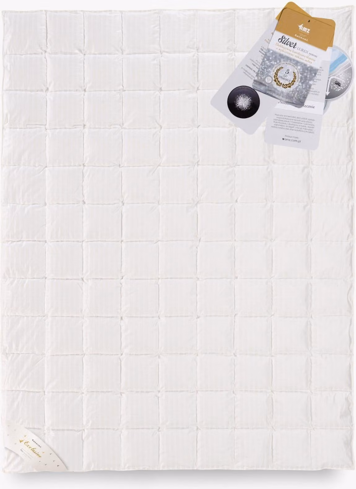 Piumino d'oca 135x200 Argento 1100g Caldo esclusivo