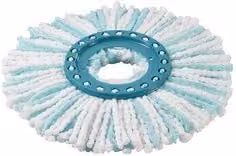 Ricambio Mocio Mop Micro Duo Leifheit Clean Twist 35 cm, Bianco