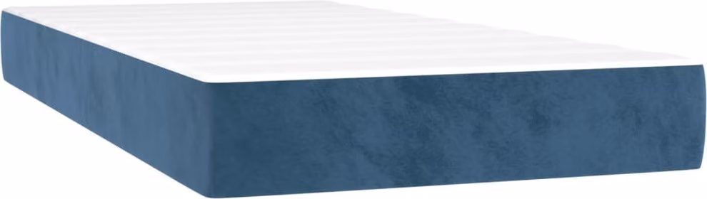 Materasso a Molle per Bambini Rigidità Media Blu Scuro 80x160 cm in Velluto