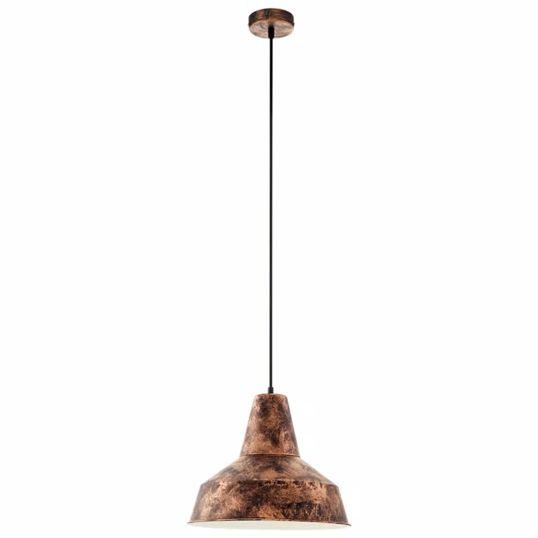 Lampada a sospensione vintage Somerton colore rame antico