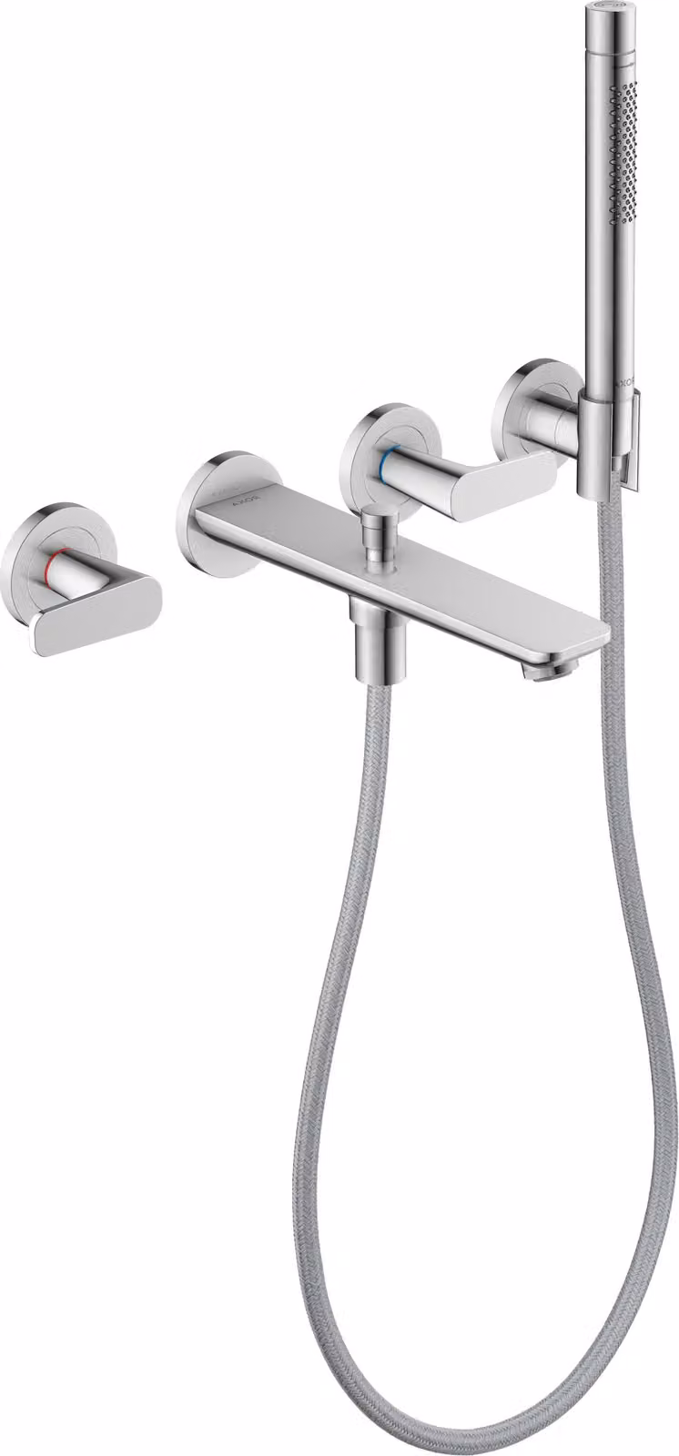 hansgrohe AXOR Citterio C Robinetterie de baignoire 3 trous encastrée pour montage mural, avec douchette à main, 49480000, 49480000
