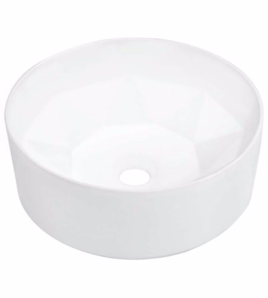 Lavandino 36x14 cm in Ceramica Bianco