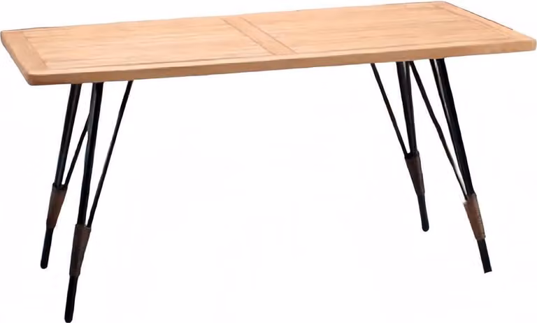 Couchtisch Luxus Möbel Terrasse Design Hochwertig Rattan Rechteckig Modern