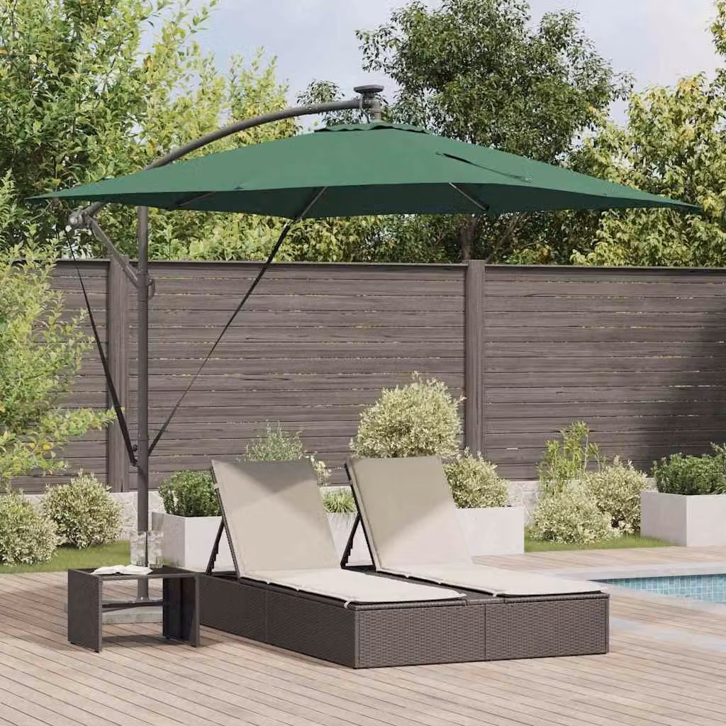 Maison Exclusive - Ombrellone verde, dimensioni 249 x 249 x 250 cm, realizzato in poliestere e alluminio