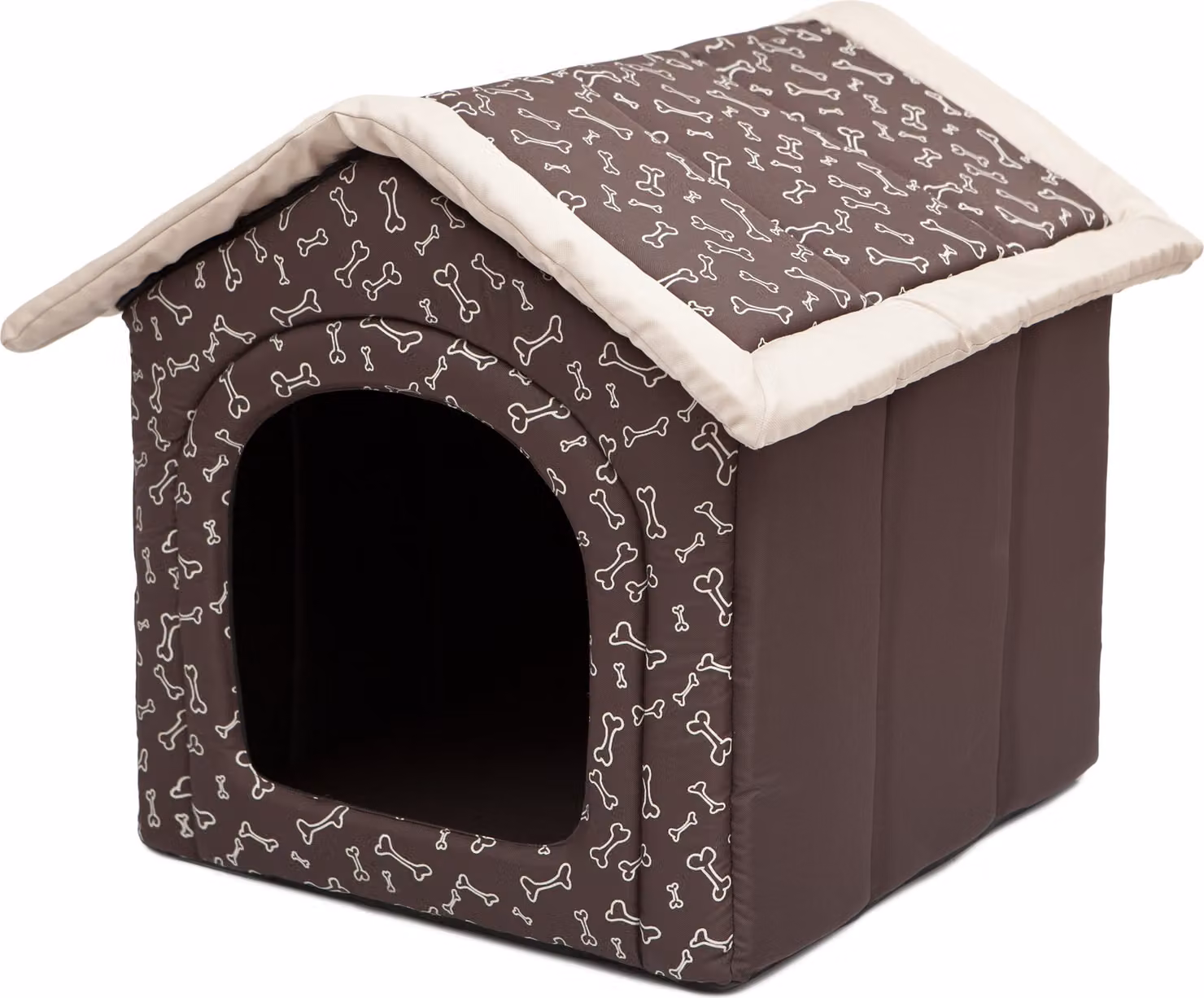 Cuccia per cani, cuccia per cani, letto per cani, casa per gatti, grotta per gatti, piccola L - 52x46 cm marrone con osso