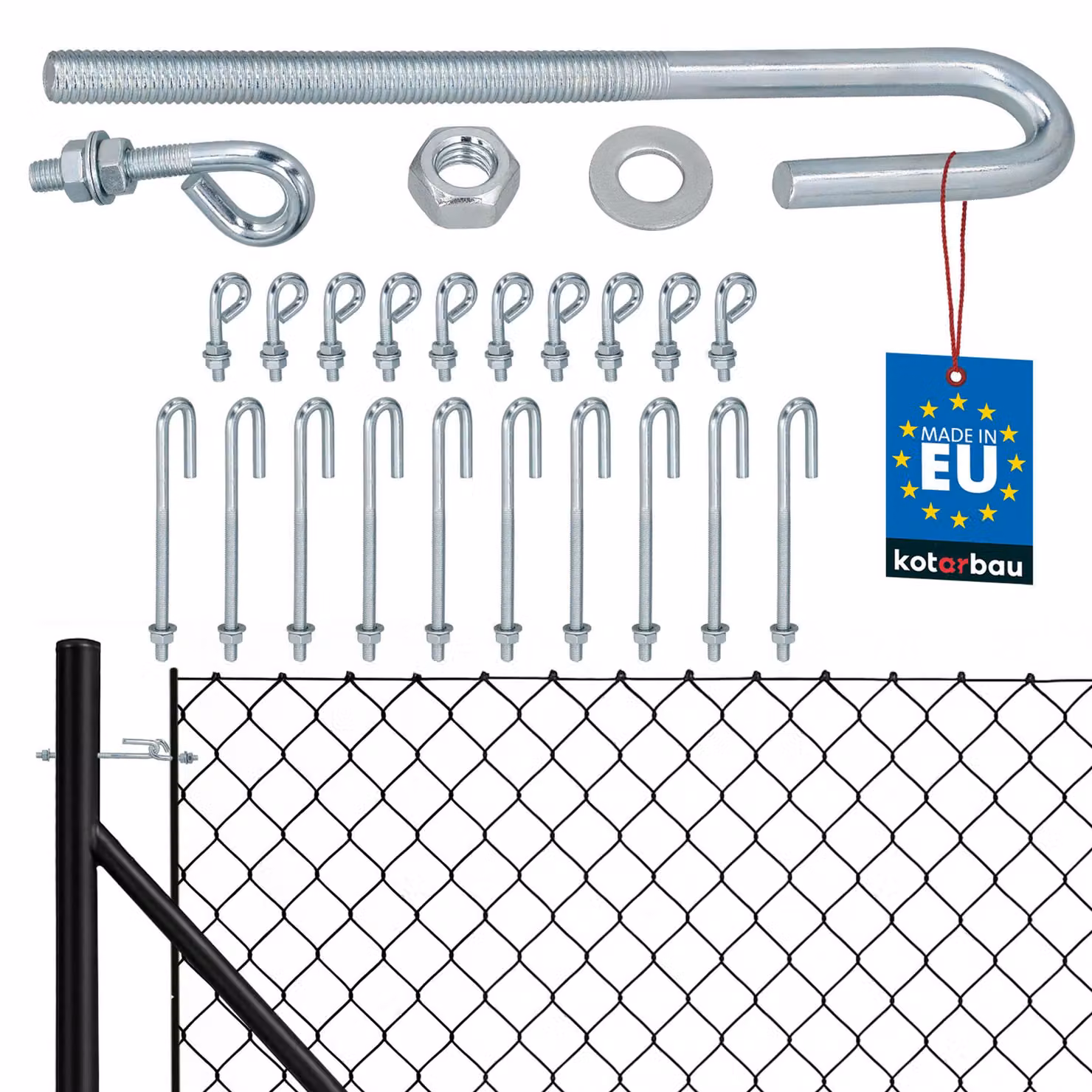 KOTARBAU® 10 Pezzi Tiranti per Filo Acciaio M8 Tenditore Filo Tendicavo per Filo Acciaio Tendifilo Aperto con Vite di Fissaggio Chiusa