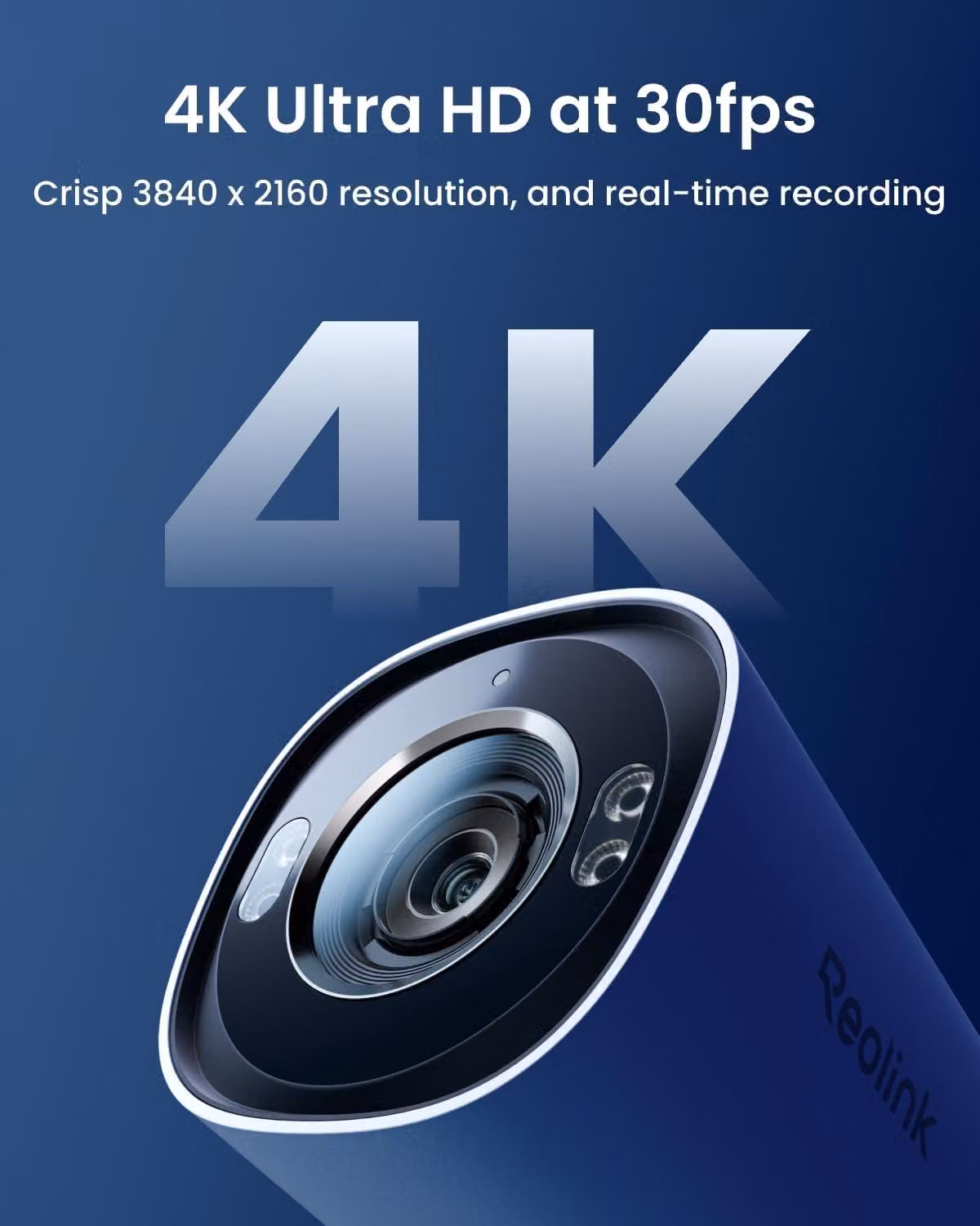 Telecamera di sicurezza esterna - Telecamera IP 4K Ultra HD - Zoom ottico 5x - Visione notturna a colori - PoE