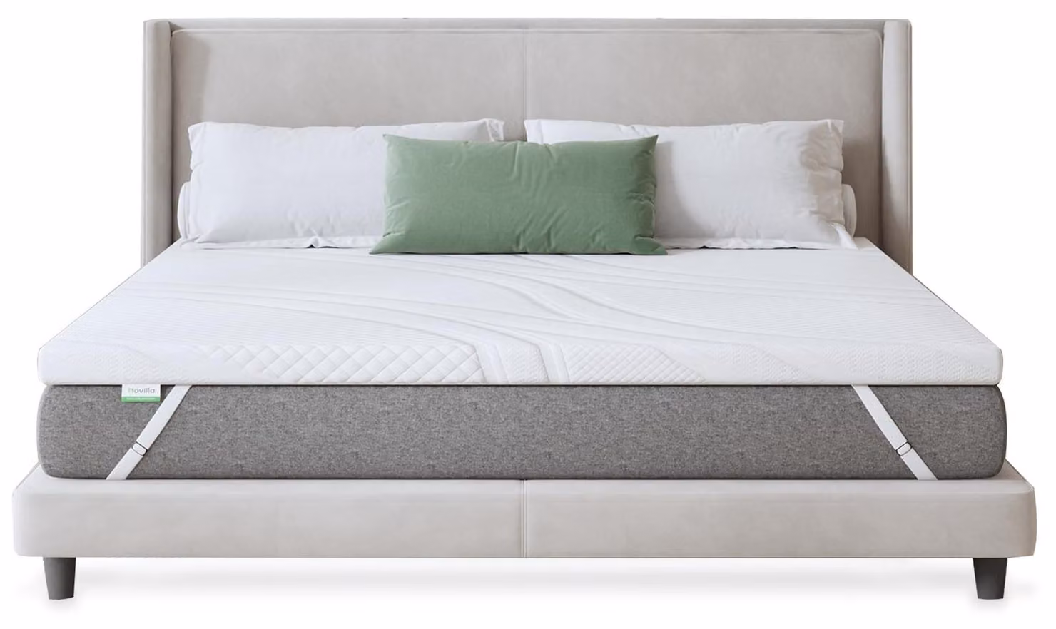 Topper per materasso, 140x200 cm, in gel memory foam, 5 cm, Oeko-Tex