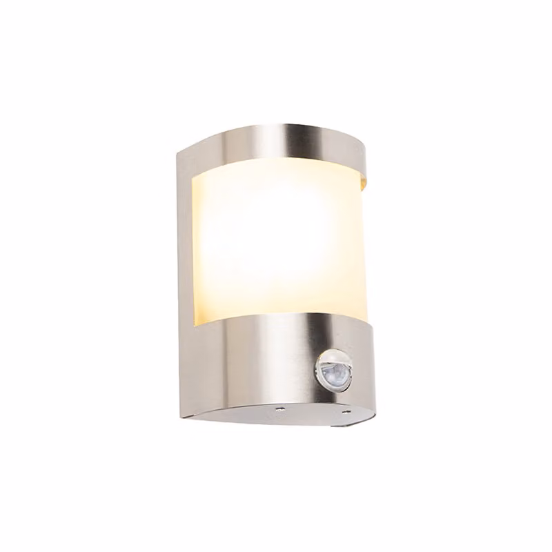 Lampada da esterno moderna in acciaio inossidabile con sensore di movimento, IP44, Mira