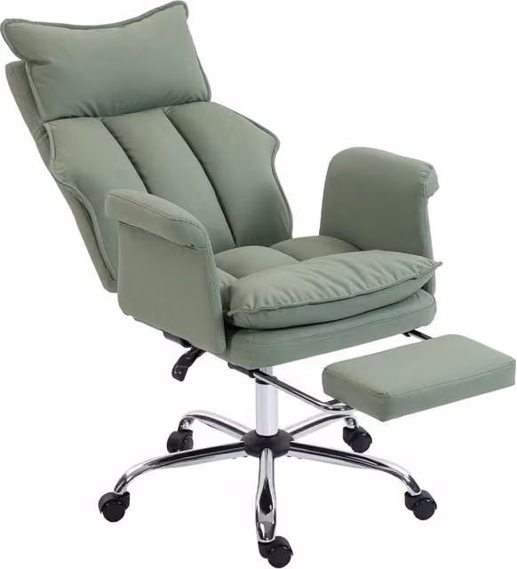 Sedia da ufficio con schienale reclinabile e ruote ¨C Minimal ¨C verde