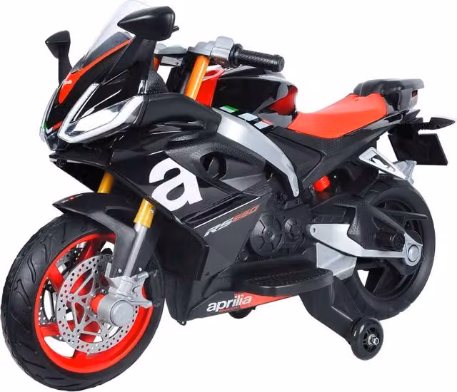 Moto Elettrica per Bambini Licenza Ufficiale Aprilia RS660 12V 3,5Ah Nero